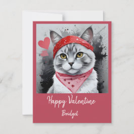 Adsible Cat in Disguise - Purrfect Valentine Rolig Julkort