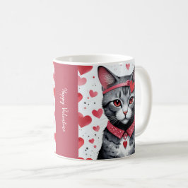 Adsible Cat in Disguise - Purrfect Valentine Rolig Kaffemugg