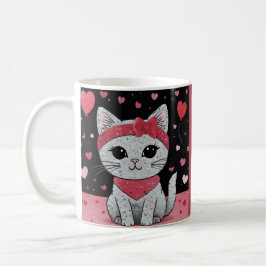 Adsible Cat in Disguise - Purrfect Valentine Rolig Kaffemugg