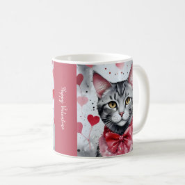 Adsible Cat in Disguise - Purrfect Valentine Rolig Kaffemugg
