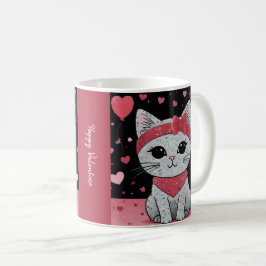 Adsible Cat in Disguise - Purrfect Valentine Rolig Kaffemugg