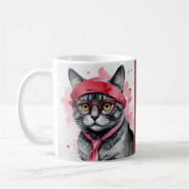 Adsible Cat in Disguise - Purrfect Valentine Rolig Kaffemugg