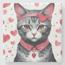Adsible Cat in Disguise - Purrfect Valentine Rolig Stenunderlägg