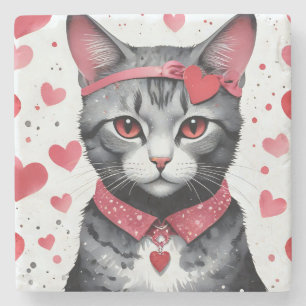 Adsible Cat in Disguise - Purrfect Valentine Rolig Stenunderlägg