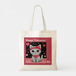 Adsible Cat in Disguise - Purrfect Valentine Rolig Tygkasse