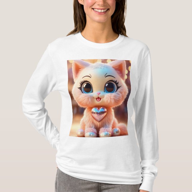 Adsible Cat Lover's T-Shir T Shirt (Framsida)