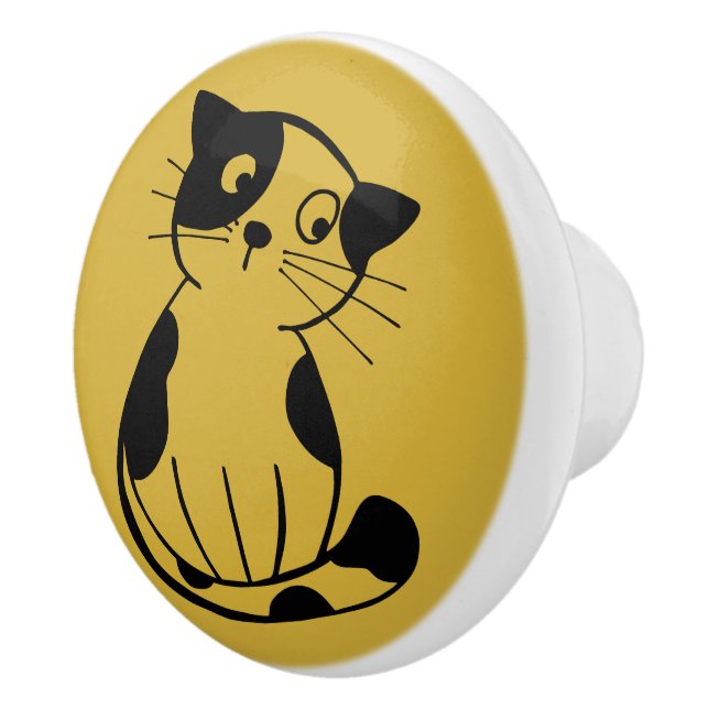 Adsible Cat Mark Ceramic Knob for Cabinets Knopp (Höger)