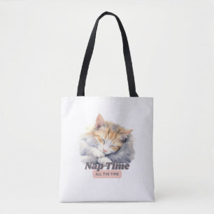 Adsible Cat "Nap Time All time" Tygkasse