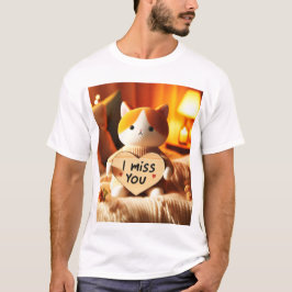 Adsible Cat plush with Heartfilt Message T Shirt