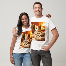 Adsible Cat plush with Heartfilt Message T Shirt