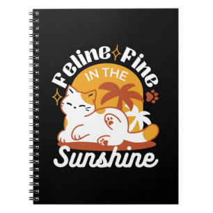 Adsible Cat Relaxing in Sunshine - Summer Pet Anteckningsbok
