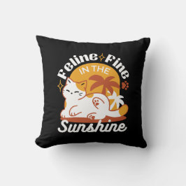 Adsible Cat Relaxing in Sunshine - Summer Pet Kudde