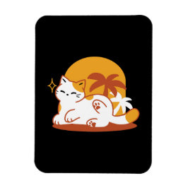Adsible Cat Relaxing in Sunshine - Summer Pet Magnet