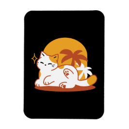 Adsible Cat Relaxing in Sunshine - Summer Pet Magnet