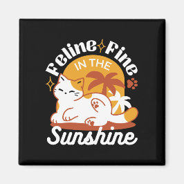 Adsible Cat Relaxing in Sunshine - Summer Pet Magnet