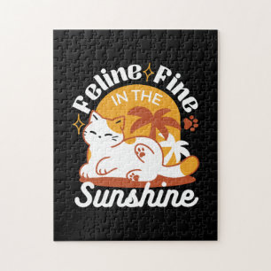 Adsible Cat Relaxing in Sunshine - Summer Pet Pussel