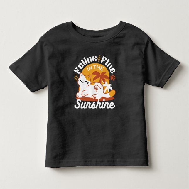 Adsible Cat Relaxing in Sunshine - Summer Pet T Shirt (Framsida)