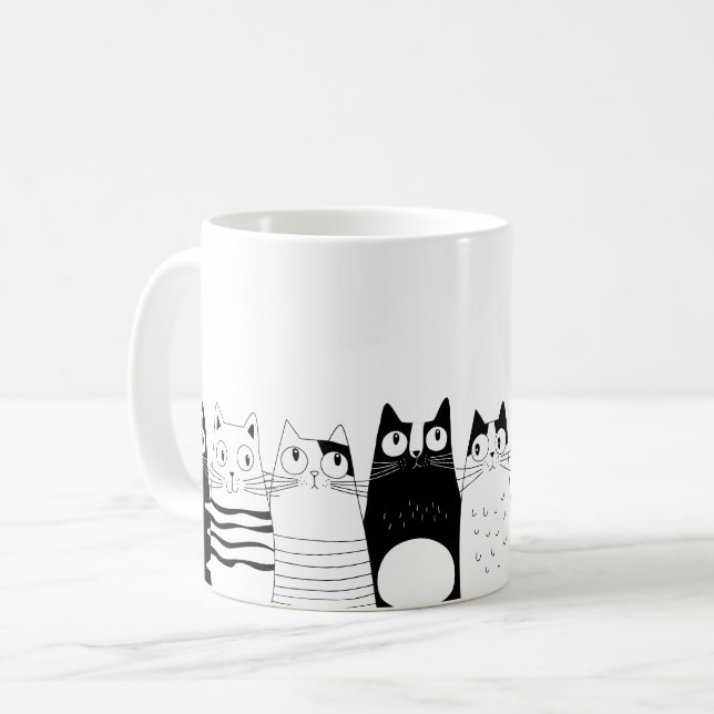Adsible cat sitta kaffemugg (Framsida vänster)