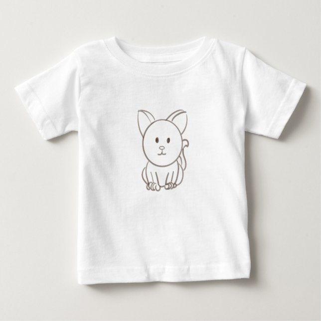 Adsible cat sketch t shirt (Framsida)