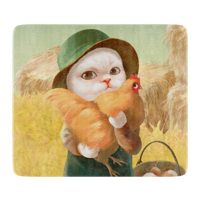 Adsible Cat with Hen on Farm (Framsidan)