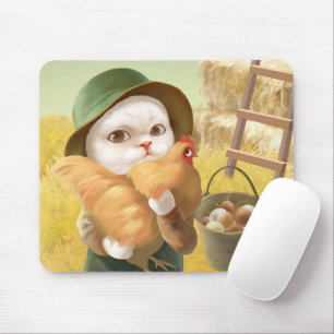 Adsible Cat with Hen on Farm Musmatta