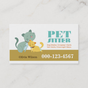 Adsible Cats Pet Sitta Service Visitkort