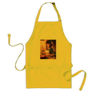 "Adsible Chef Anime Apron - Cute Girl Cooking Roli Förkläde