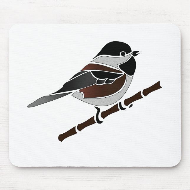 Adsible Chestnut Backed Chickadee Bird Musmatta (Framsidan)
