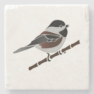 Adsible Chestnut Backed Chickadee Bird Stenunderlägg