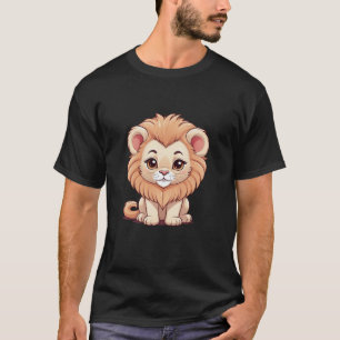 Adsible Chibi Lejon Cute Anime Big Eyed Lejon T Shirt