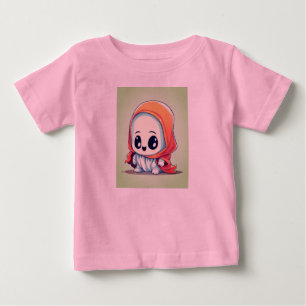 Adsible Chibi Tecknad Ghost i en Boo-tiful Ghost T Shirt