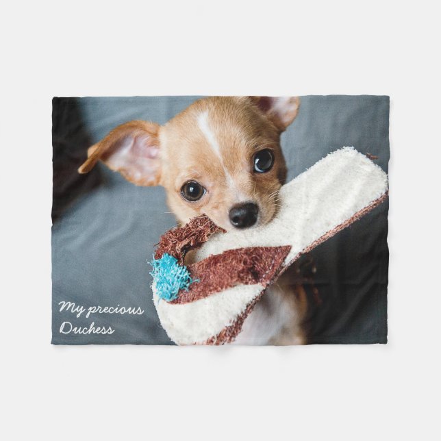 Adsible Chihuahua Fleece Blanket (Framsidan (Horisontell))