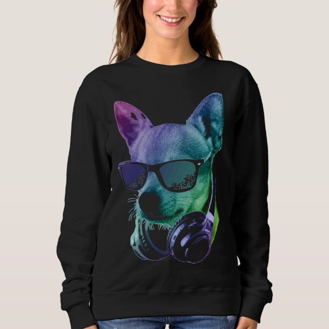 Adsible Chihuahua Neon T Shirt (Framsida)