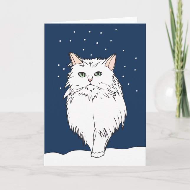 Adsible Chinchilla Persian Cat Greeting Card Kort (Framsida)