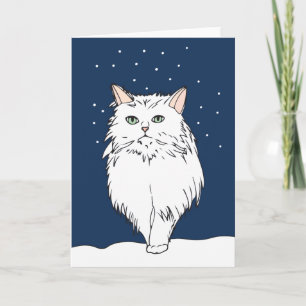 Adsible Chinchilla Persian Cat Greeting Card Kort