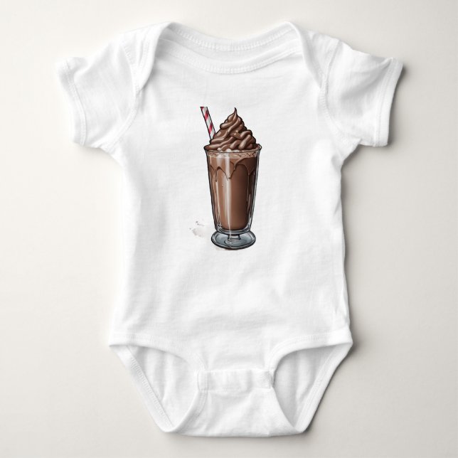 Adsible Chocolate Milkshake Baby Bodydräkt T Shirt (Framsida)