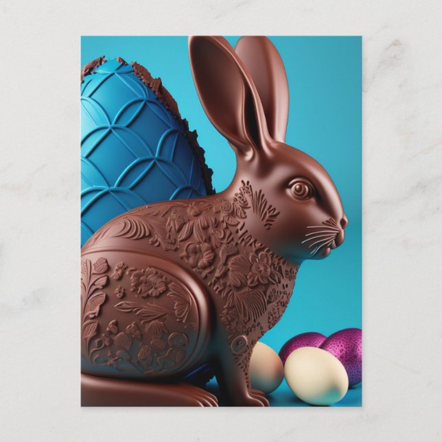Adsible Chocolate Rabbit Vykort (Framsida)