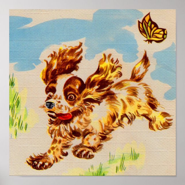 adsible cocker spaniel puppy on springa poster (Framsidan)