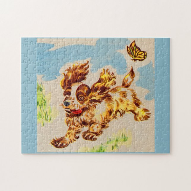 adsible cocker spaniel puppy on springa pussel (Horisontell)