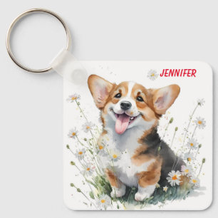 Adsible Corgi Hund Nyckelring