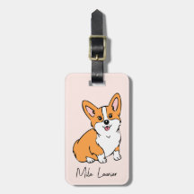 Adsible Corgi Personlig Luggage Namn bricka