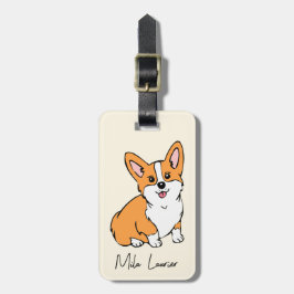 Adsible Corgi Personlig Luggage Namn bricka Bagagebricka
