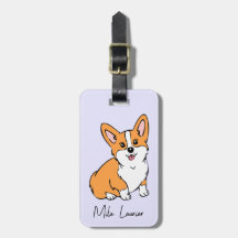 Adsible Corgi Personlig Luggage Namn bricka