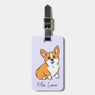 Adsible Corgi Personlig Luggage Namn bricka Bagagebricka