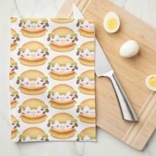 Adsible Cow Hamburger Kökshandduk