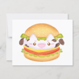 Adsible Cow Hamburger Vykort