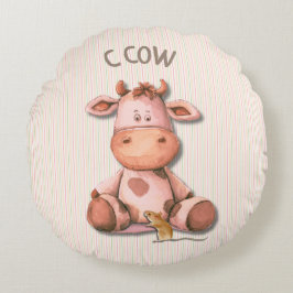 Adsible Cow Nursery Design with C Cow Accent Rund Kudde