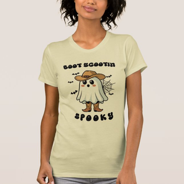 Adsible Cowboy Ghost Halloween T Shirt (Framsida)