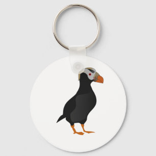 Adsible Crested Puffin Permanent Tecknad Nyckelring