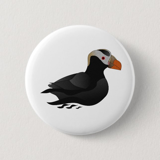 Adsible Crested Puffin Tecknad Swimming Knapp (Framsida)